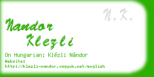 nandor klezli business card